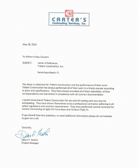 Carters Contracting Services May 2014